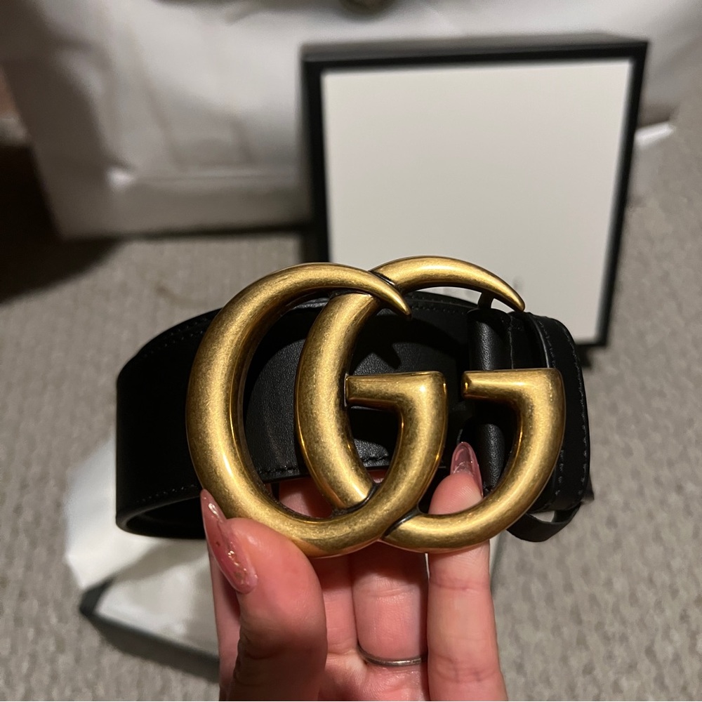 AUTHENTIC Gucci Black Leather Belt